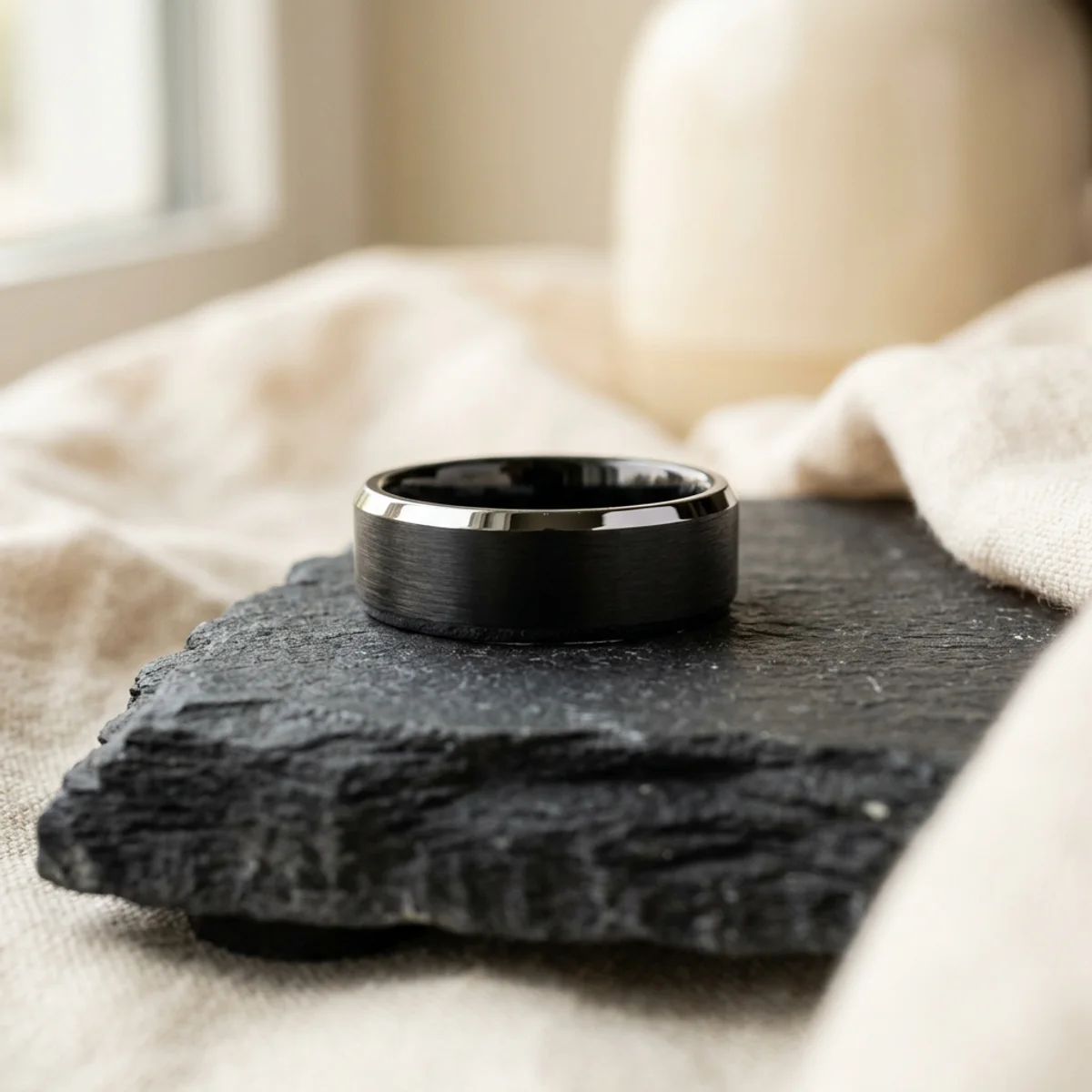 Anillo de Tungsteno Negro