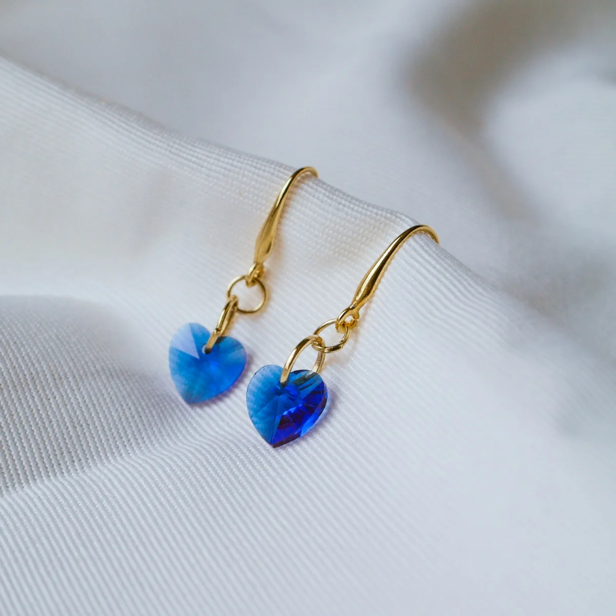 Aretes Corazón Azul