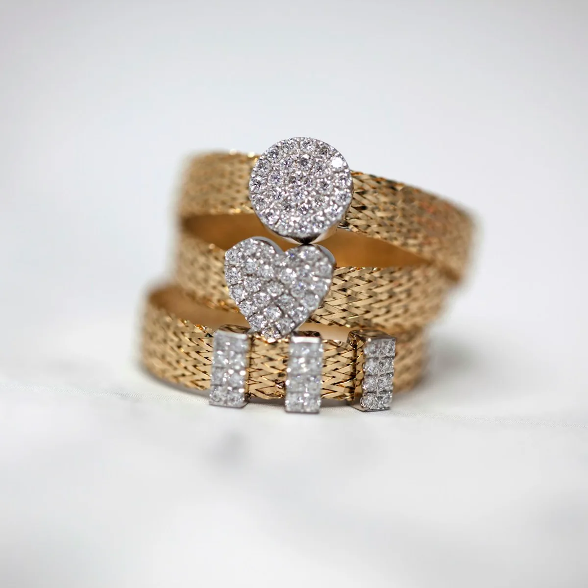 Set de Anillos Apilables Corazón