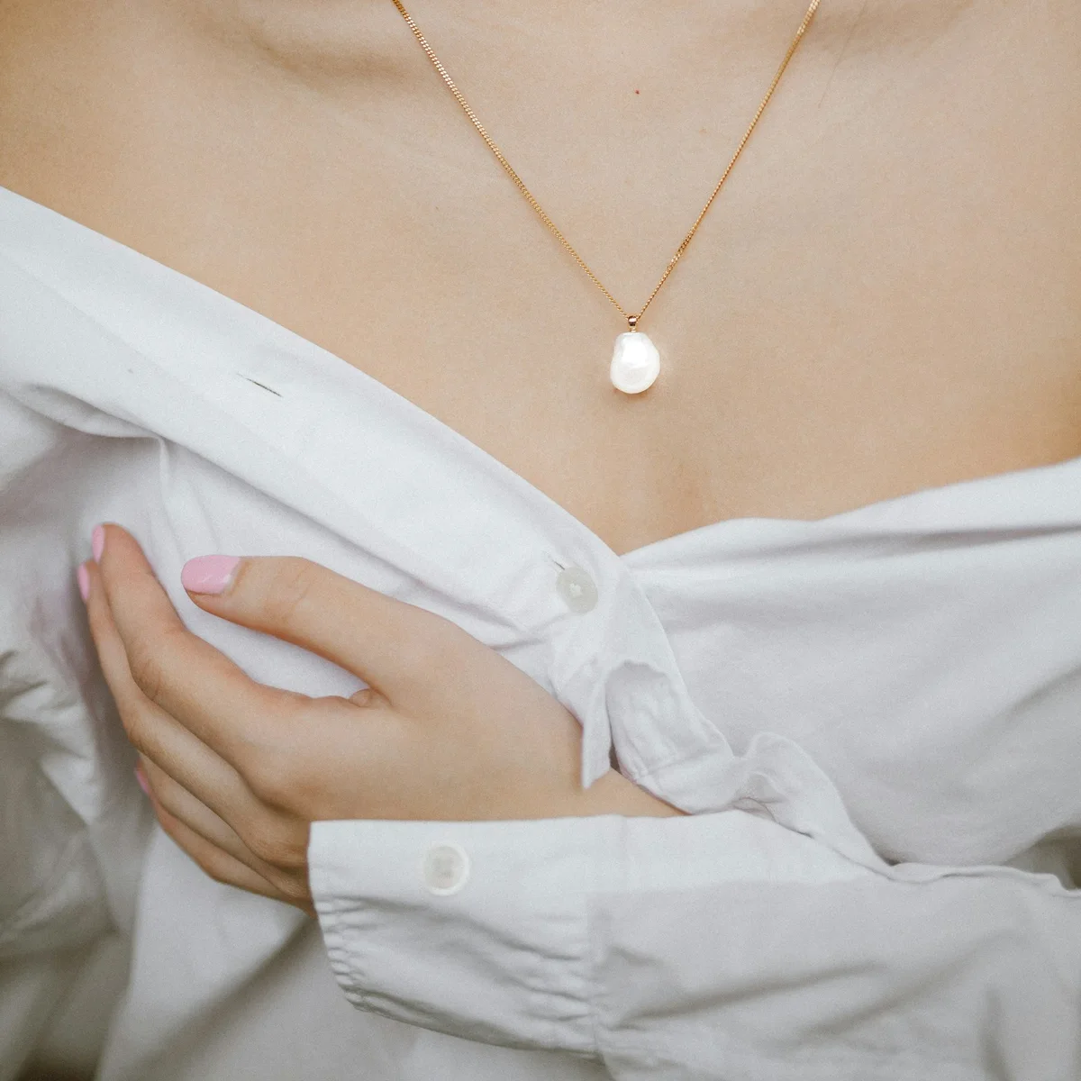 Collar Perla Solitaria