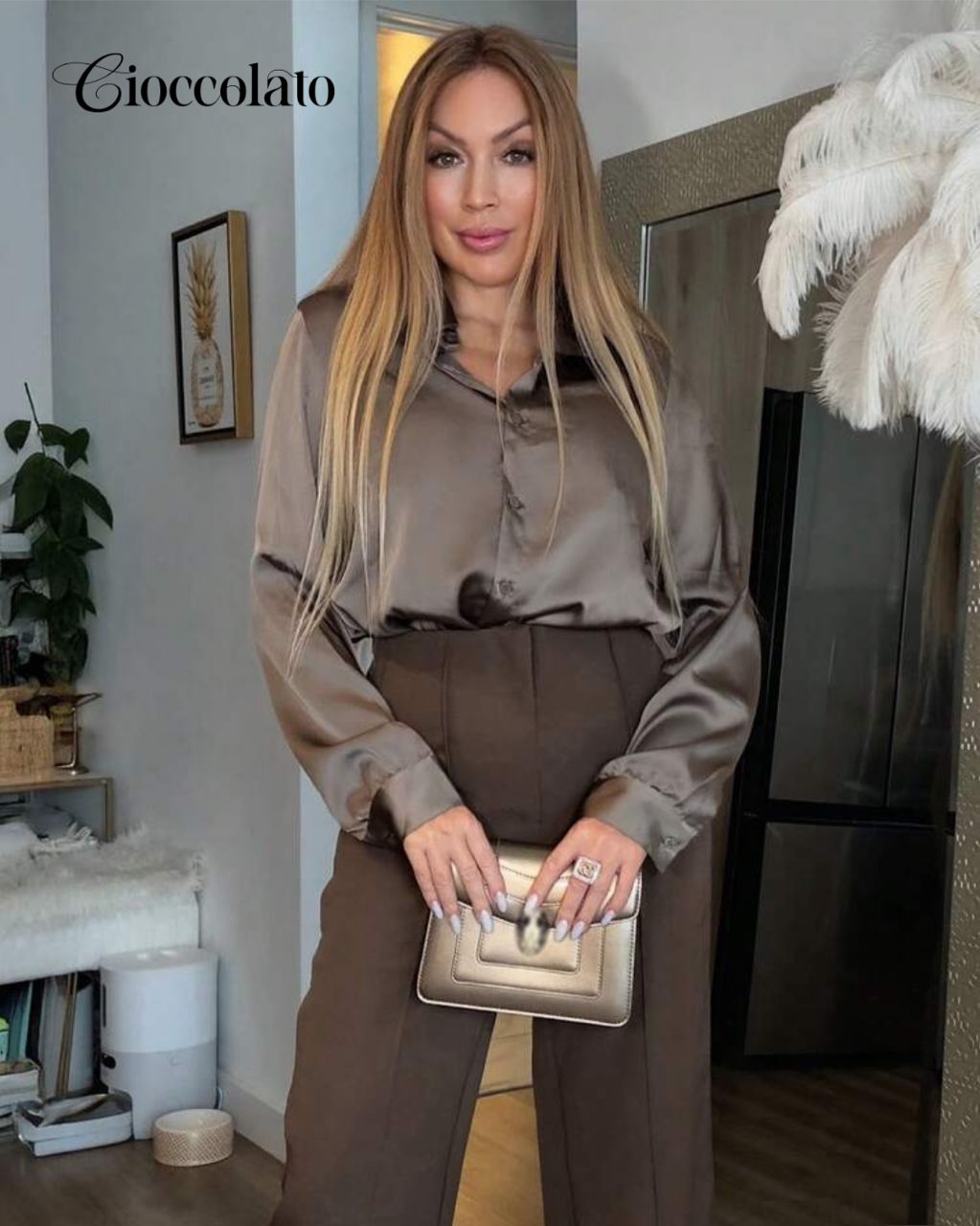 Camisa de mujer manga larga elegante