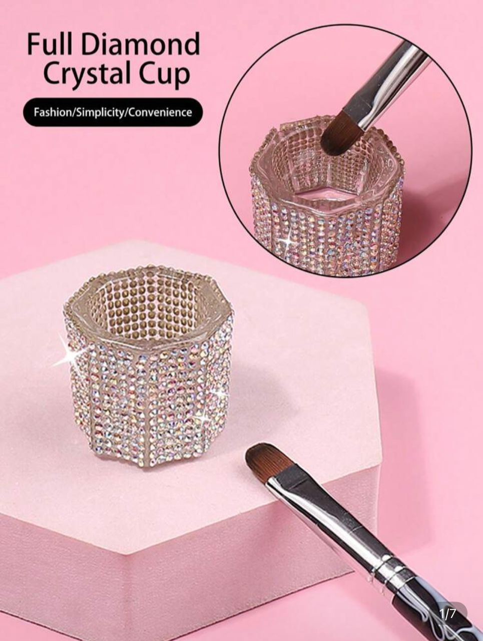 Taza de cristal de lavado de acrílico
