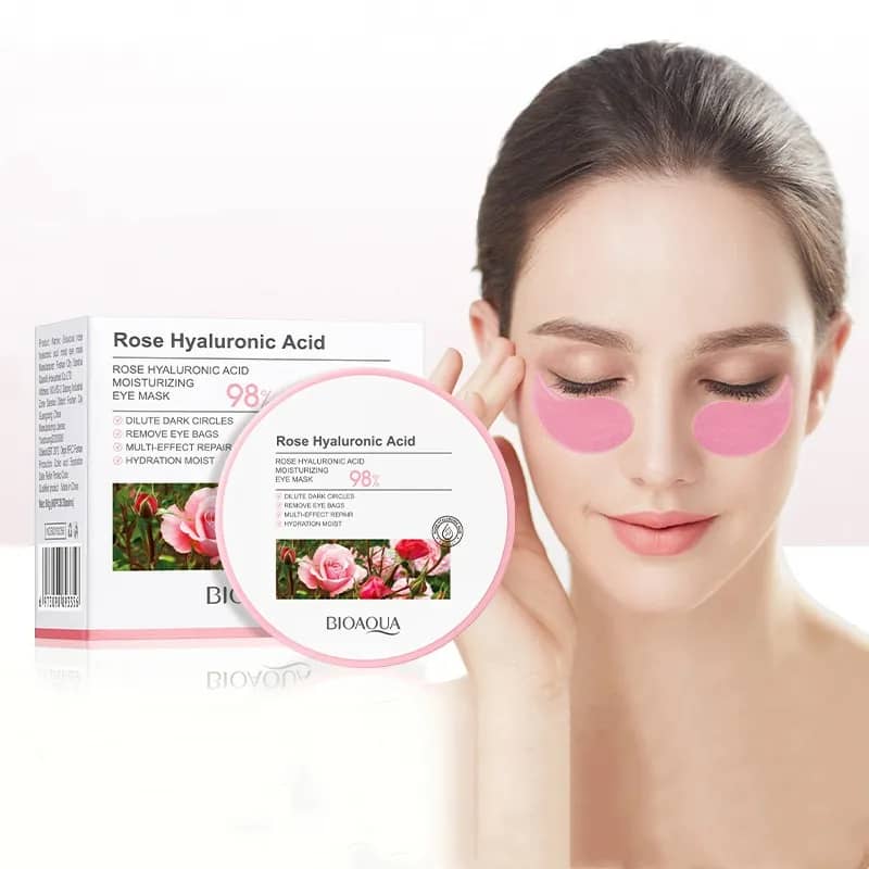 Parches de ojos de ah y rosas