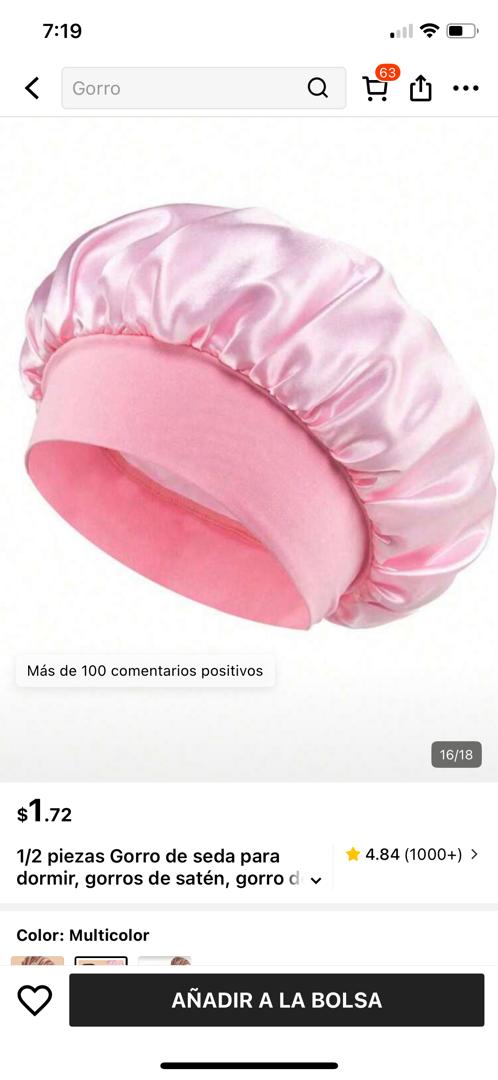 Gorro de dormir de seda 