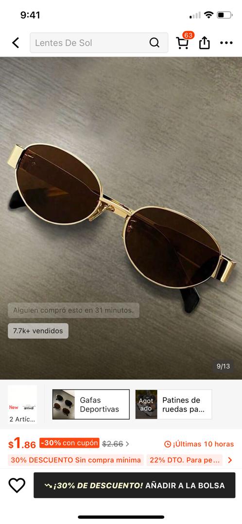 Gafas con montura metálica 